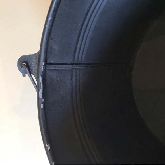 Cottagecore Hand painted Toleware Tin Bucket w/ Lid, Features a Fruit Motif - Picture 13 of 16